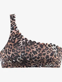 LASCANA Maillots De Bain<Haut de bikini bustier imprimé léopard tendance et bord ondulé