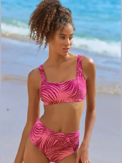 LASCANA ACTIVE Maillots De Bain<Haut de bikini bustier imprimé palmiers tendance