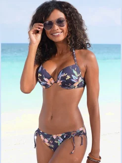 LASCANA Maillots De Bain<Haut de bikini push-up imprimé floral