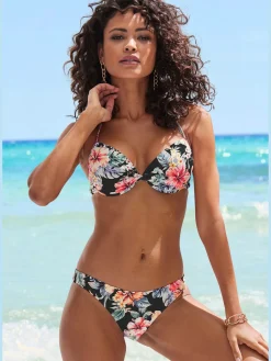 LASCANA Maillots De Bain<Haut de bikini push-up imprimé floral : chaque pièce est unique