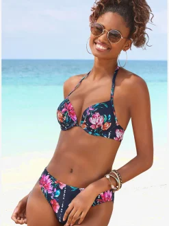 Sunseeker Maillots De Bain<Haut de bikini push-up imprimé floral moderne