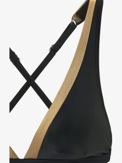 LASCANA Maillots De Bain<Haut de bikini triangle couleur unie avec empiècements couleur or