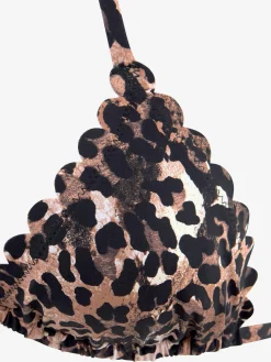 LASCANA Maillots De Bain<Haut de bikini triangle imprimé léopard tendance et bord ondulé
