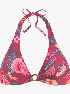 s.Oliver Maillots De Bain<Haut de bikini triangle imprimé tropical