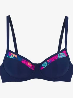 LASCANA Maillots De Bain<Haut de maillot de bain à armatures uni avec empiècements imprimés tendance