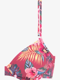 s.Oliver Maillots De Bain<Haut de maillot de bain à armatures imprimé tropical
