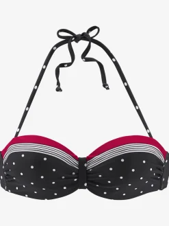 LASCANA Maillots De Bain<Haut de maillot de bain bandeau mélange élégant de rayures et de pois