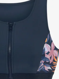 LASCANA ACTIVE Maillots De Bain<Haut de maillot de bain court coloris uni tendance avec empiècements imprimés sur les côtés