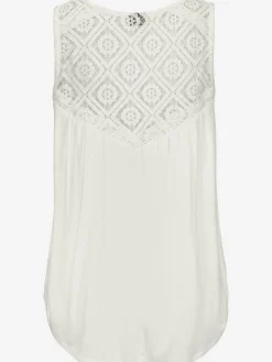 LASCANA Débardeurs|T-Shirts<Haut de plage empiècement dentelle transparent aux épaules