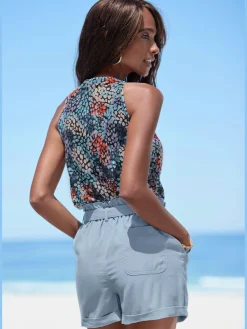 s.Oliver Débardeurs|T-Shirts<Haut de plage encolure avec petite ouverture