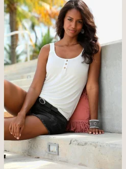LASCANA T-Shirts|Débardeurs<Haut de plage larges bretelles tressées