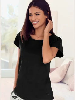 LASCANA Pyjamas<Haut de pyjama t-shirt à manches courtes