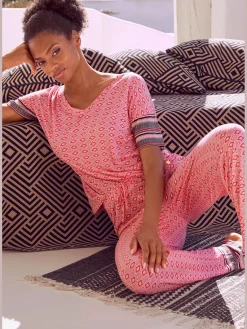 Vivance Dreams Pyjamas<Haut de pyjama t-shirt avec motif ethnique