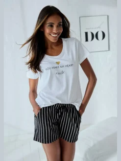 Vivance Dreams Pyjamas<Haut de pyjama t-shirt de nuit avec imprimé devant