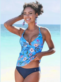 s.Oliver Maillots De Bain<Haut de tankini imprimé floral moderne