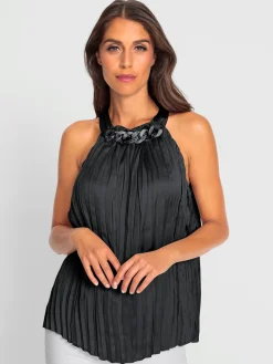 Ashley Brooke Débardeurs|T-Shirts<Haut plissé accessoire élégant