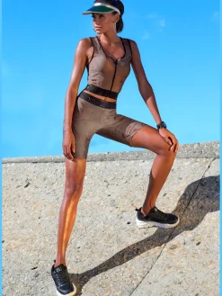 LASCANA ACTIVE Tenues De Détente<Haut technique haut court avec glissière au centre devant