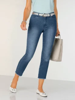 Collection L Pantalons<Jean 7/8 coton extensible confortable