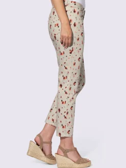 Linea Tesini Jeans|Pantalons<Jean 7/8 imprimé décoratif