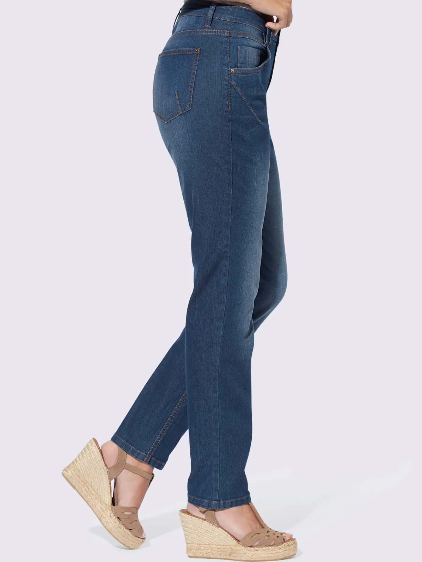 Linea Tesini Jeans|Pantalons<Jean 5 poches coutures décoratives