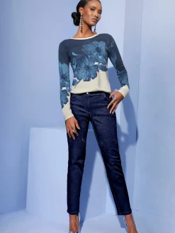 Creation L Jeans|Pantalons<Jean 5 poches denim ultra-extensible avec effet modelant