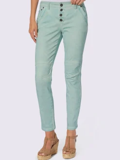 Linea Tesini Pantalons<Jean 5 poches délavage spécial pour un coloris tendance