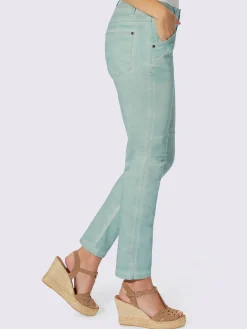 Linea Tesini Pantalons<Jean 5 poches délavage spécial pour un coloris tendance