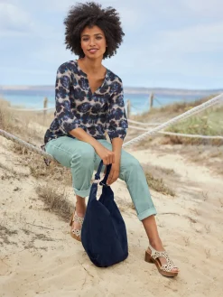 Linea Tesini Pantalons<Jean 5 poches délavage spécial pour un coloris tendance