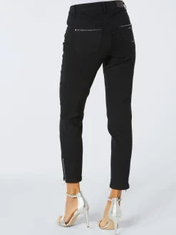 Ascari Pantalons<Jean 5 poches poches avec broderie et pierres fantaisie
