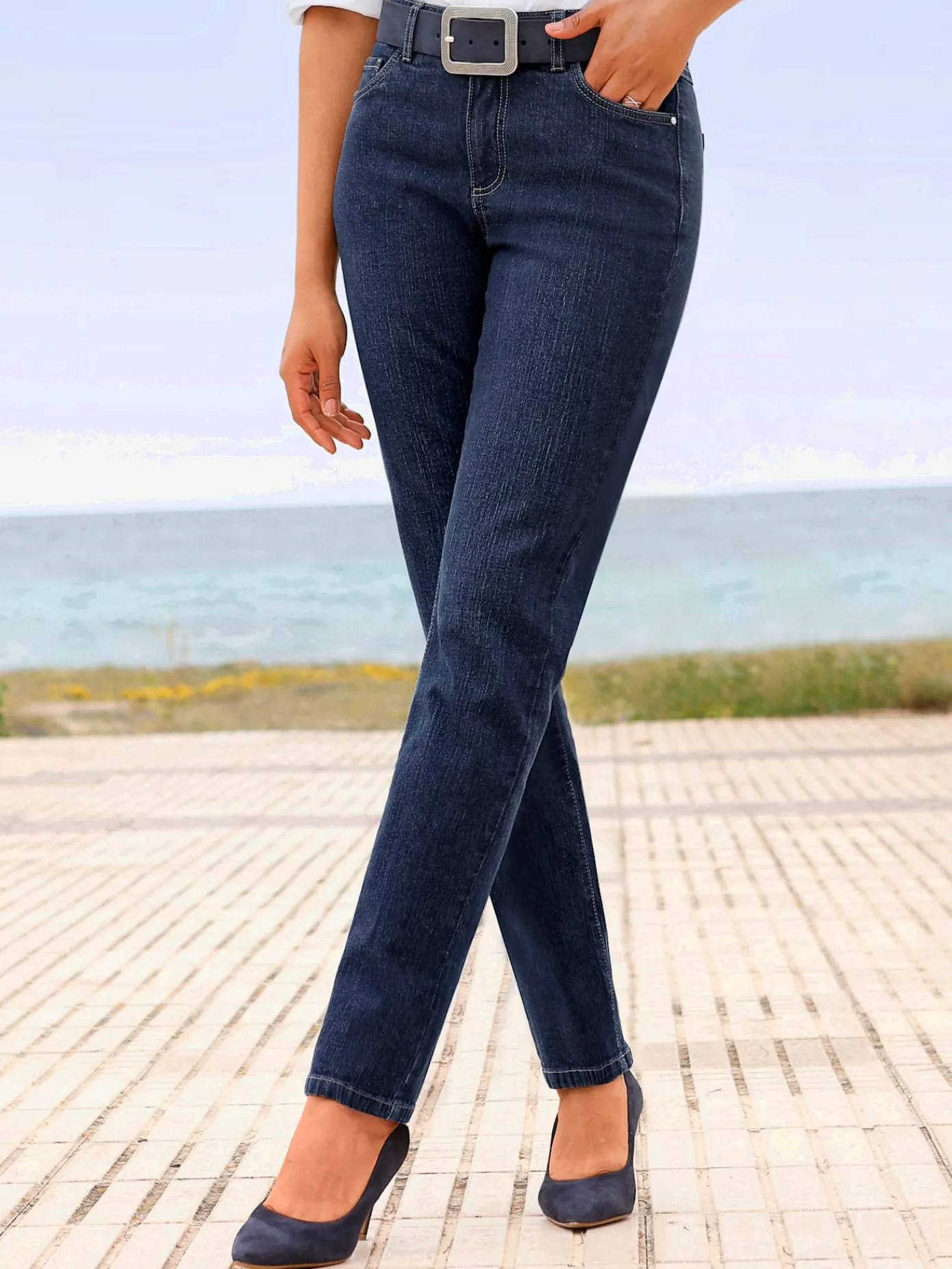 Collection L Pantalons|Jeans<Jean 5 poches qualité coton extensible indéformable