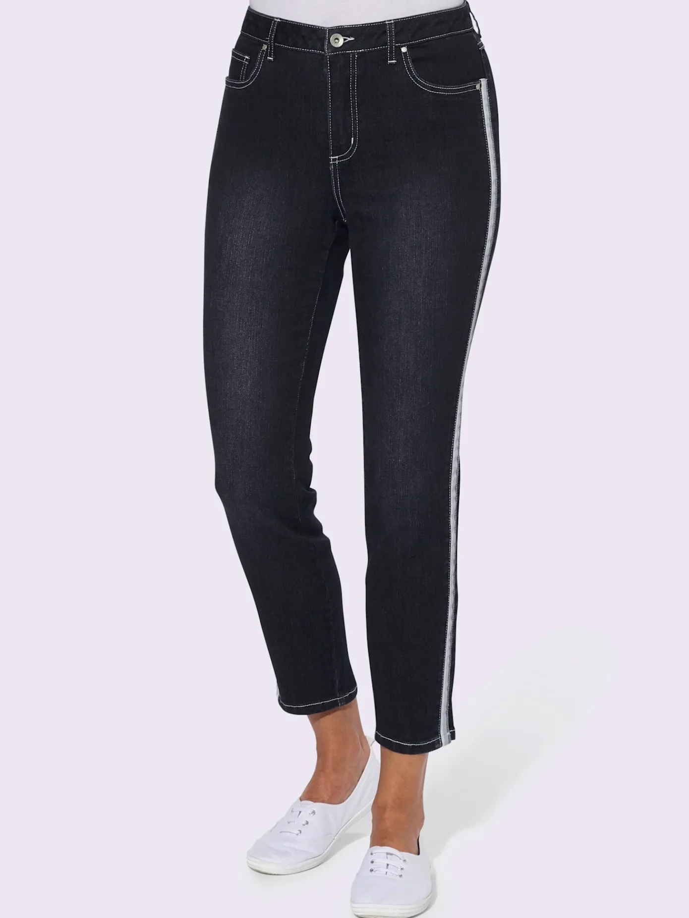Collection L Pantalons<Jean 7/8 qualité coton