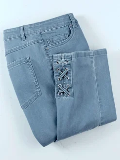 Collection L Pantalons<Jean 3/4 qualité coton doux sur la peau