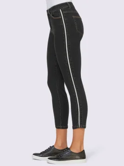 Rick Cardona Jeans|Pantalons<Jean 7/8 rayures brillantes sur les coutures latérales