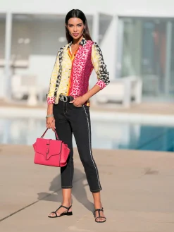 Rick Cardona Jeans|Pantalons<Jean 7/8 rayures brillantes sur les coutures latérales