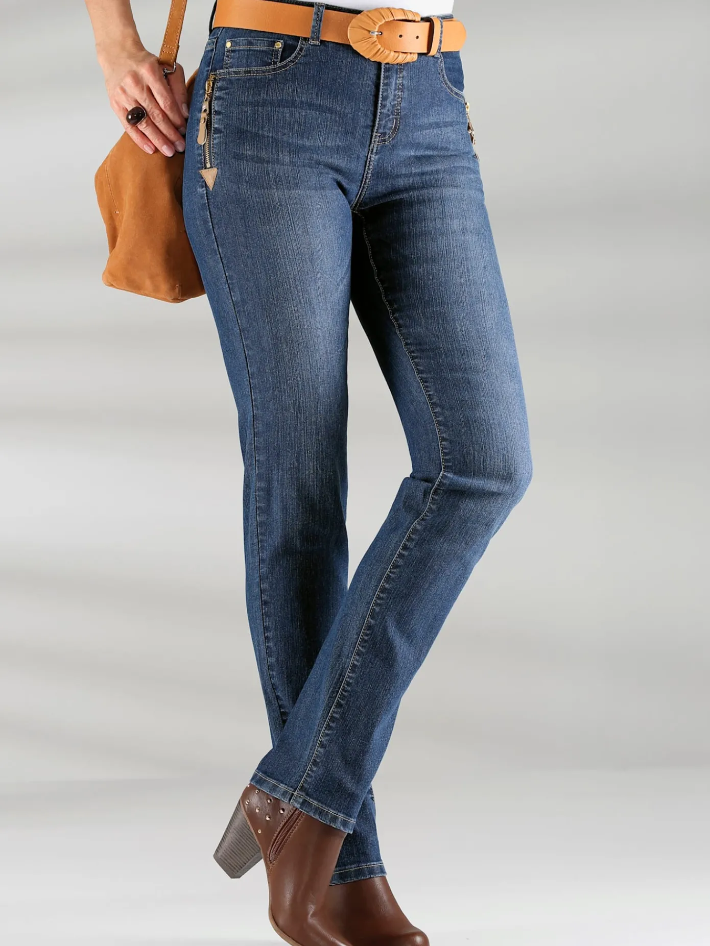 Collection L Pantalons|Jeans<Jean avec poches originales en qualité extensible