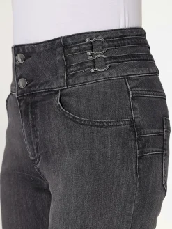 Mandarin Jeans|Pantalons<Jean bootcut brides décoratives