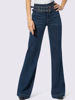 Mandarin Jeans|Pantalons<Jean bootcut ceinture