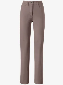 Pantalons<Jean broderie décorative sur les poches arrières