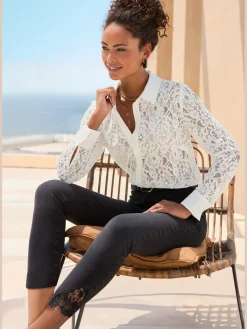 Vivance Jeans|Pantalons<Jean corsaire 7/8 jean étroit