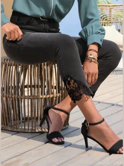 Vivance Jeans|Pantalons<Jean corsaire 7/8 jean étroit