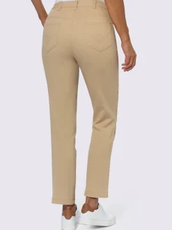 Fair Lady Pantalons<Jean coupe droite avec ceinture élastique au dos