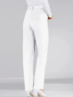 Fair Lady Jeans|Pantalons<Jean coupe droite avec ceinture élastique au dos