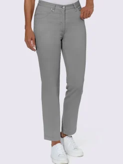 Fair Lady Pantalons<Jean coupe droite avec ceinture élastique au dos