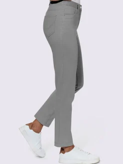 Fair Lady Pantalons<Jean coupe droite avec ceinture élastique au dos