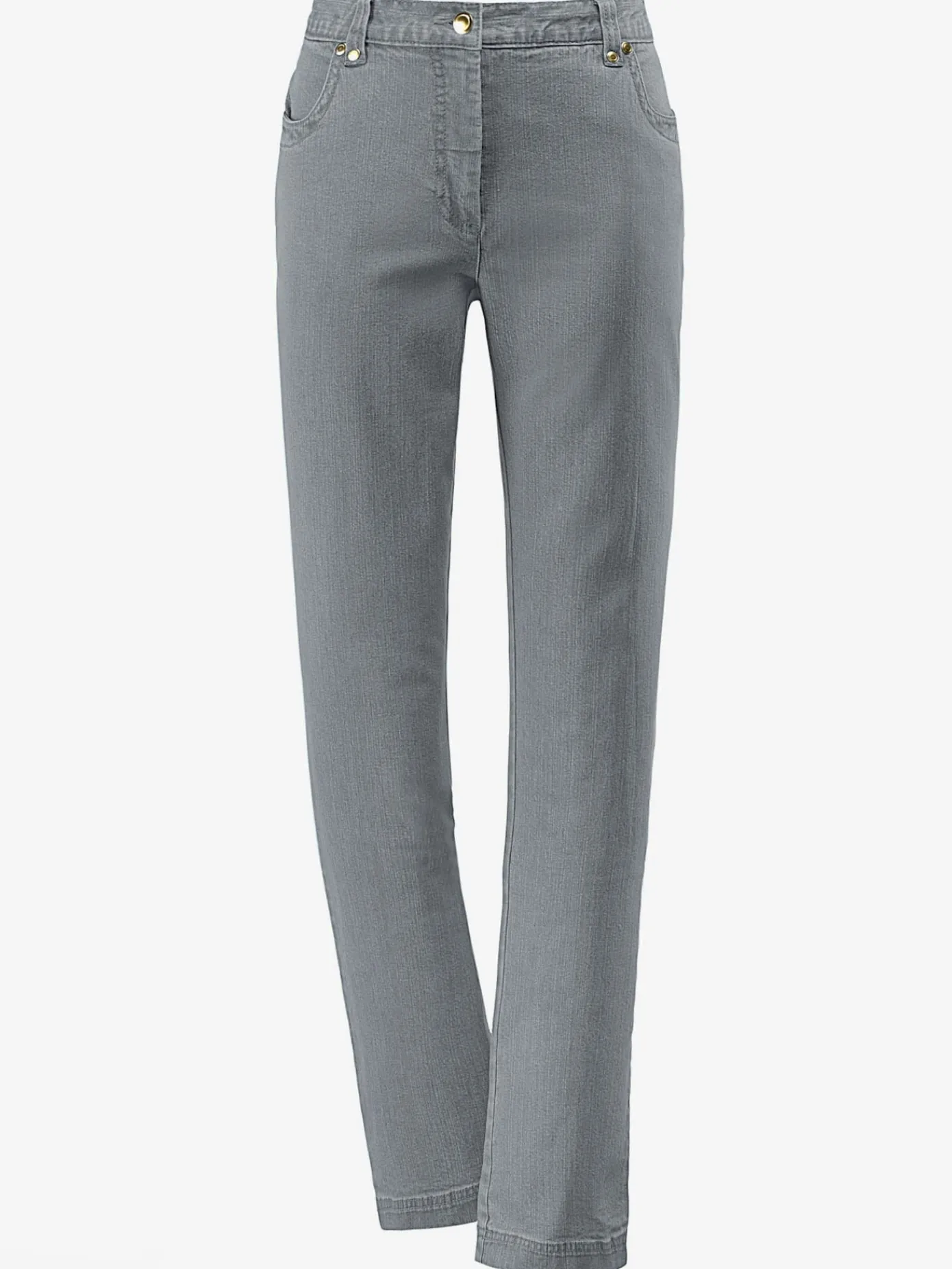 Fair Lady Pantalons<Jean coupe droite avec ceinture élastique au dos