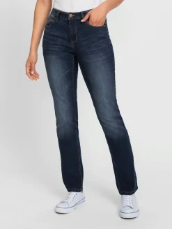 Pantalons<Jean droit avec coton