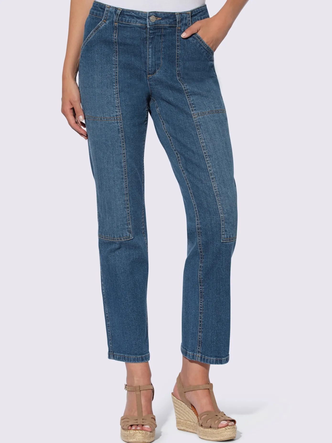 Linea Tesini Jeans|Pantalons<Jean droit jambe ajustée