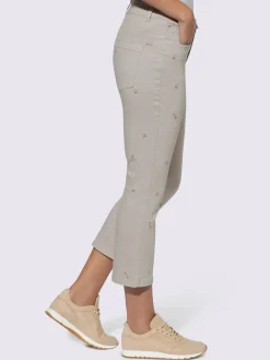 Linea Tesini Jeans|Pantalons<Jean extensible superbe broderie