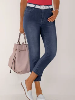 Collection L Pantalons<Jean femme 7/8 delavé