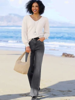 Linea Tesini Jeans|Pantalons<Jean jambes larges mode